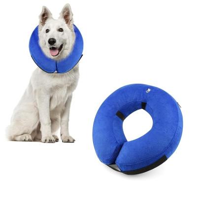 China Elizabethan Inflatable Dog Stocked For Cats And Dogs Pillow Recovery Collar U Shaped Pet Pampers E-Collar for sale