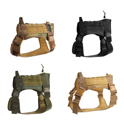 China Durable Nylon Dog Harness Vest Camouflage Pet Harness Chest Stocked Waterproof Strap For Large & Medium Dog Training Vest for sale