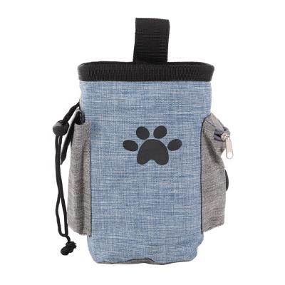 China Multifunctional Dog Treat Pouch Training Bag Storage Food Stored Hands Free Dog Waist Bag Pet Treat Walking Container for sale