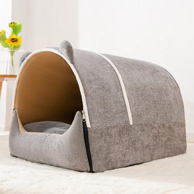 China Closed Cat Bag Small And Medium Collapsible Removable Cover Cat Househigh Quality Dog Bed Classified Washable Pets Portable Pet Nest Machine for sale