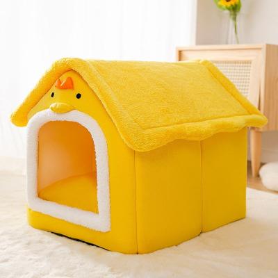 China Viable Upgrade Soft Comfortable Folding Cat House Cat House Four Seasons Pet Prices Detachable Modern Animal Shaped Pet Bed House for sale