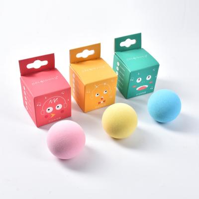 China Hot Selling Funny Automatic Sound Viable By Touch Plush Cat Catnip Toy Gravity Calling Ball Cat Toys Tease Cat Balls for sale