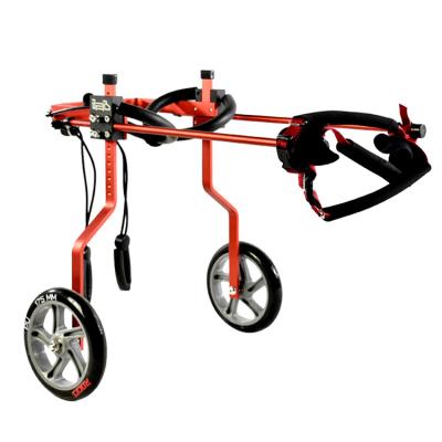 China Eco-Friendly Wholesale Custom Two Wheel Wheelchair For Pet Hind Limbs Dog Disability Aids Pet Paralysis Power Assisted Car Supplies for sale