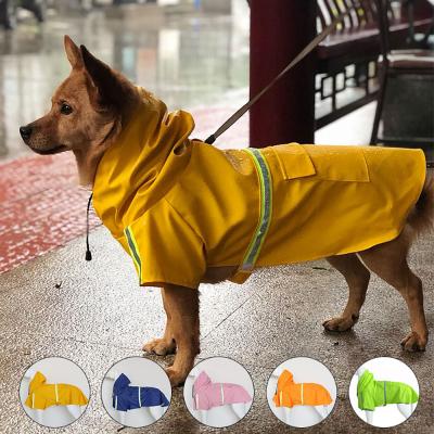 China Classic Wholesale Custom Comfortable Medium Large Pet Clothes Hoodie Dog Safe Reflective Waterproof Raincoat for sale