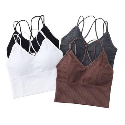 China Excellent Quality Women High Print QUICK DRY Ladies Sports Bra Backless Workout Fitness Tops Push Up Sports Bra Gym for sale