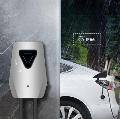 China Commercial/Home GREENWATTZ Wall Dc Type 2 Ev Charger 7KW 22KW Portable Charging Station 32A Type2 AC Wallbox Home Fast Electric Charging for Car for sale