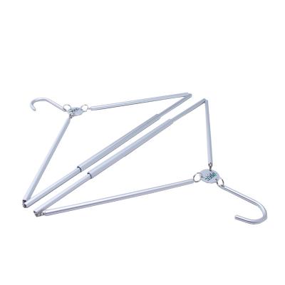 China Detachable Foldable Stainless Steel Metal Clothes Hanger Laundry Wire Hanger for sale