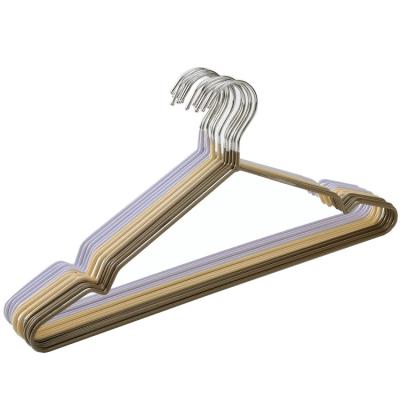 China PVC Coating Wholesale Betterall Metal Wire Clothes Show Durable Design Multi Color Metal Clothes PVC Coated Wire Hanger for sale