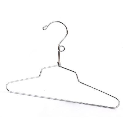 China Traditional Kid Silvery Iron Wire Metal Clothes Laundry Hanger Wire Hanger Plated Hangers Metal Wire for sale