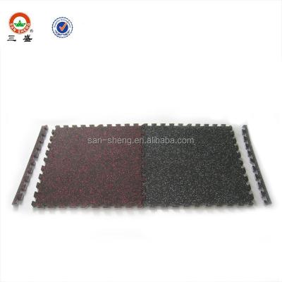 China Waterproof gym rubber mat, lamiate floor with foam backing, GYM mat from natural rubber for sale