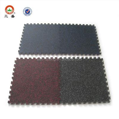 China Anti-Slip Soft Interlocking Rubber Floor Tiles for sale