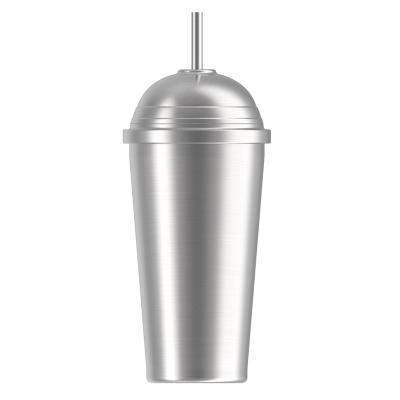 China Latest Design PORTABLE Travel Stainless Steel Coffee Mug Insulated Tumbler With Straw for sale