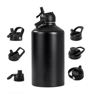 China PORTABLE Gradient Color Large Capacity Wide Mouth Stainless Steel Thermos Bottle for sale