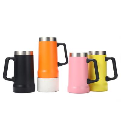 China Factory Wholesale Viable 24oz/700ml Insulated Vacuum Stainless Steel Coffee Cup Mug With Handle for sale