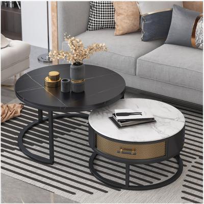 China Other High Quality Granite Plank Table Set Small Mesa Table Basse Drawer Coffee Table for sale