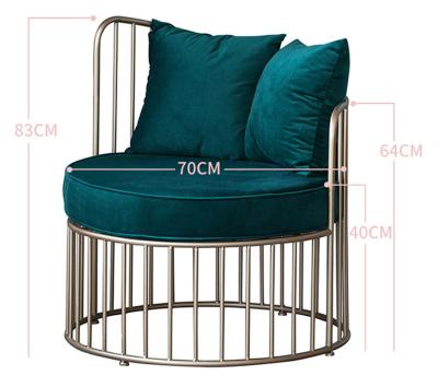 China Other Leisure Simple Creative Sofa Simple Lightweight Metal Art Luxury Sofa for sale