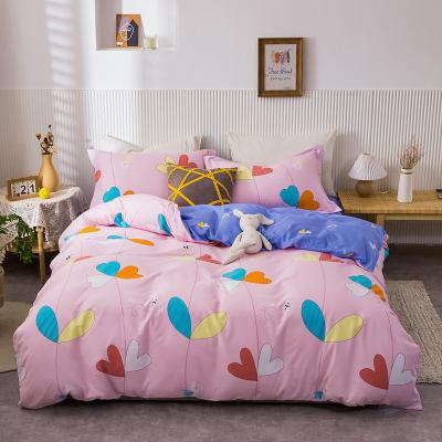 China Wholesale Breathable 100% Cotton Printed Pattern For Home And Hotel Queen Size Sheet Comforter Cover Pillow Bedding Set for sale