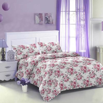 China Breathable bedding pattern fabric quilt cover sheet floral pillowcase set full polyester home fabrics printing fabric for sale