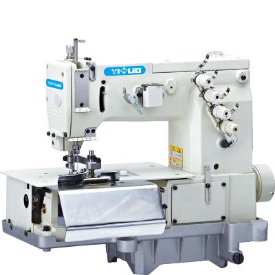 China Edge cutter YS-2000C Double Needle Flat Bed Belt Loop With Front Fabric Cutter Leather Machine for sale