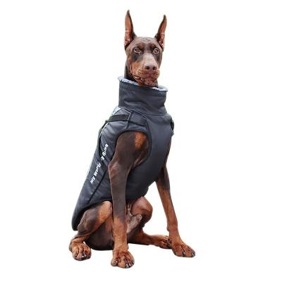 China Anorak Pet Coat Dog Plush Liner Cotton Vest Winter Stocked Reflective Dog Clothes Windproof Pet Harness for sale