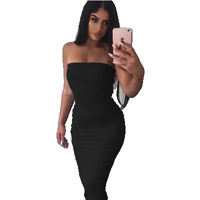 China Hot Selling Women Bodycon Dress Breathable Sexy Ribbed Tank Dress Slim Fit Sleeveless Mini Dresses for sale