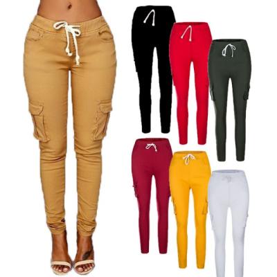 China Women's Causal Work Elastic Tie Women's Trousers Trotter Long Pants Viable for sale