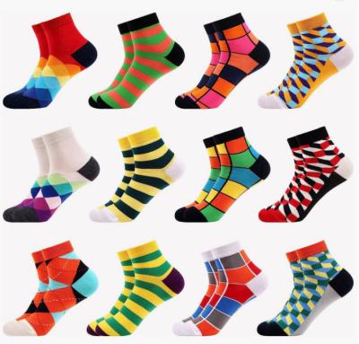 China Custom Made Men's Dress Sporty Cool Colorful Novelty Funny Cotton Casual Combed Ankle Socks for sale