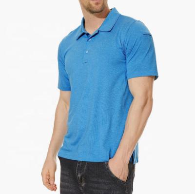 China Custom Anti-Wrinkle Mens Golf Polo Shirts Short Sleeve Quick Dry Collared Casual Shirt With Buttons Performance Polo T-Shirt for sale