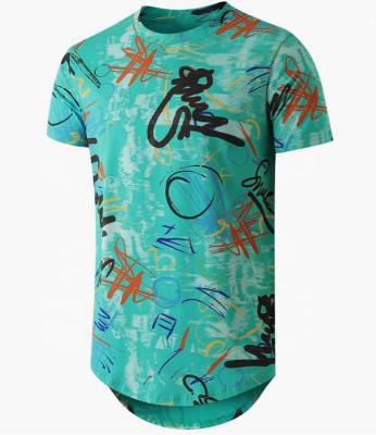 China Custom Pattern Mens Anti-Wrinkle Cotton Fashion Hippie Hip Hop All Over Graphic Aplet T-Shirt for sale