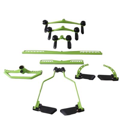 China Iron+plastic hot sale trainer 8 pieces set wholesale gym equipment fitness pull out handle for sale