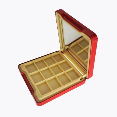 China OEM Small Size Empty Eyeshadow Palette Tin Container With Mirror Makeup Palette Tin Box Packaging Custom Printed for sale