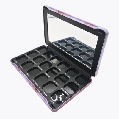 China Small Size Cosmetics Packaging Use Tin Metal Box Tin Can For Eyeshadow With Mirror for sale