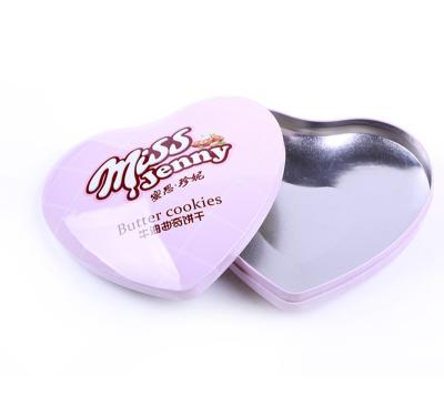 China Canned Food Heart Shape Chocolate Tin Box For Gift Packaging for sale