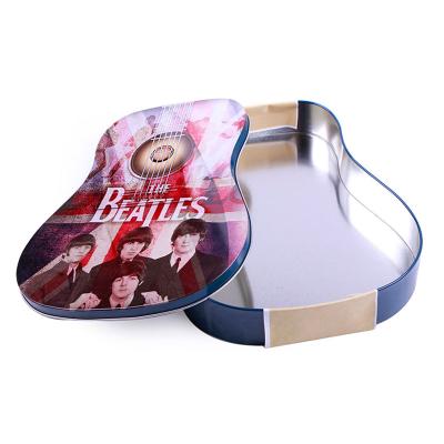 China Recyclable Chinese Factory Newest Inventive Custom Design Guitar Shape Tin Box For Children Gifts for sale