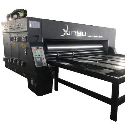 China Restaurant XY-C 2400mm 3 Color Water Ink Printing Slotting Die Cutting Machine for sale