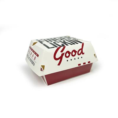 China Recycled Materials Wholesale China Burger Food Packing Box, High Quality Food Packaging, Packaging Kraft Whiteboard Takeout Food Box for sale