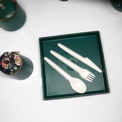 China New Arrival Food Grade Disposable Biodegradable Fork Paper Knives Serving Bagasse Disposable Spoon Cutlery For Travel Camping Takeaway Picnic for sale