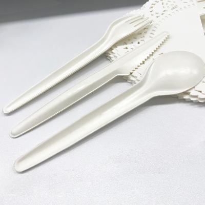 China Disposable Eco Friendly Biodegradable Custom Paper Tableware Knife Fork And Spoon Set for sale