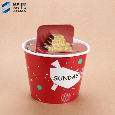 China Craft Pail Paper Fried Chicken Buckets Recyclable Tanks for sale