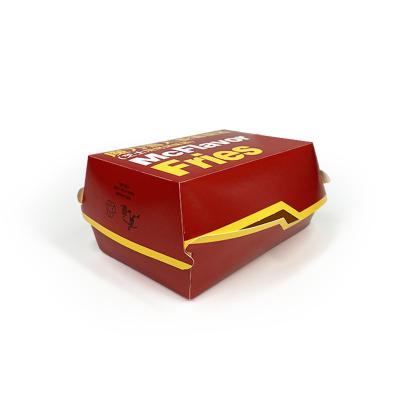 China Recycled Materials Food Container Package Disposable Kraft Paper Take Away Midnight Snack Box for sale