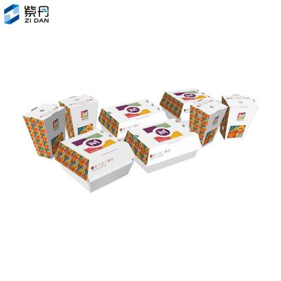 China Disposable Kraft Paper Takeaway Food Container Paper Box Disposable Donut for sale