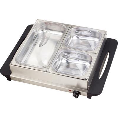 China Electric Heating Tray Stainless Steel Electric Keep Warmer Buffet Server Tray for sale