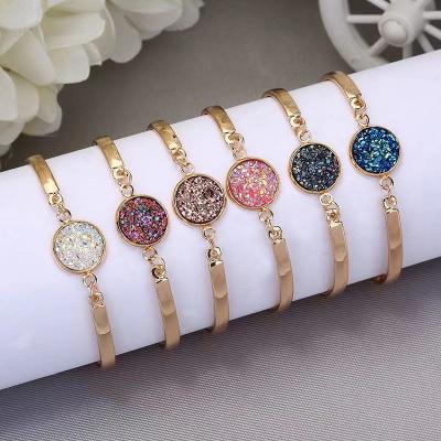 China BOHEMIA European and American natural stone imitation new product group multicolor crystal bracelet for sale