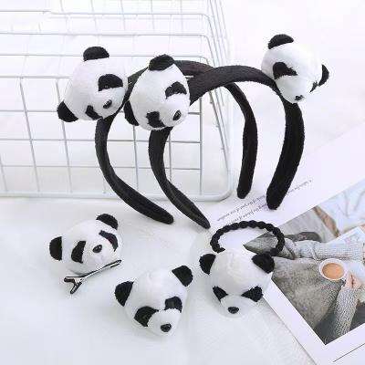 China Dress up 2022 cute three-dimensional headband cartoon plush panda hair circle hairpin series hair accessories for sale