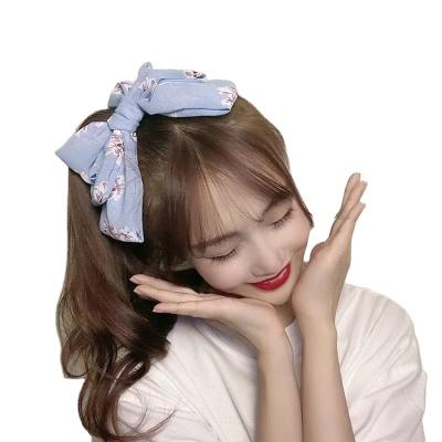 China Smart colors headband manufacturers wholesale all kinds of color bow hair pin chiffon fabric women hair clip for sale