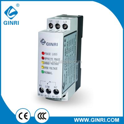 China GINRI JVRD-380 Sealed Three Phase Voltage Monitor Relay Motor Protection Relay for sale