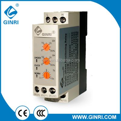 China GINRI SVRD-W Sealed Adjustable Single Phase Over Voltage and Under Voltage Protection Relay for sale