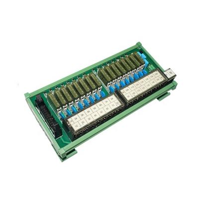 China Sealed Interface Relay 24V Module 16 Ways PLC Output Amplified Panel IDC JR-B16PJ-F-FX/24VDC for sale