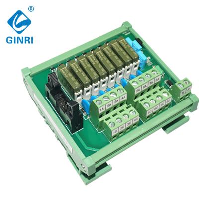 China JR-B8PC-F/24VDC 8 Channel Sealed Slim Relay Module with Connector for PLC Controller Output Amplifier Boards for sale