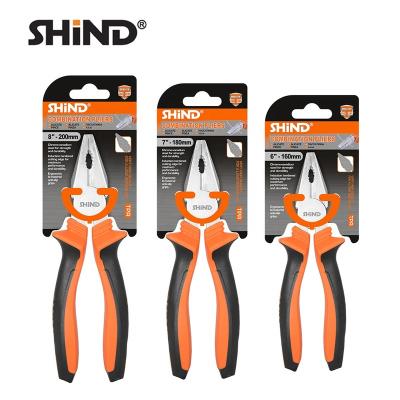 China German Type Easy Operation SHIND 94012-94015-94016 Professional Chrome Vanadium Steel 6 Inch 7 Inch 8 Inch Combination Pliers for sale